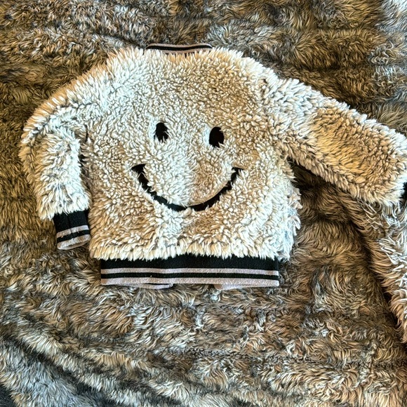 Widgeon 4 smiley grey shaggy jacket - Picture 1 of 6